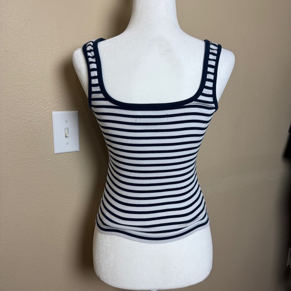 Abercrombie & Fitch Navy Stripped Top- Small - Picture 5 of 7